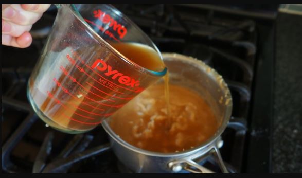 Add beef and chicken bouillon to make authentic KFC gravy