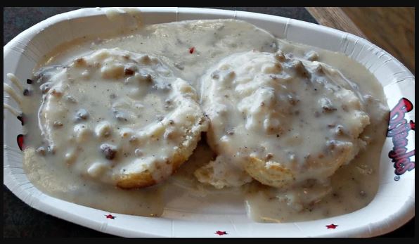 Sausage gravy on the Bojangles' Steak Biscuit is a treat for your tastebuds